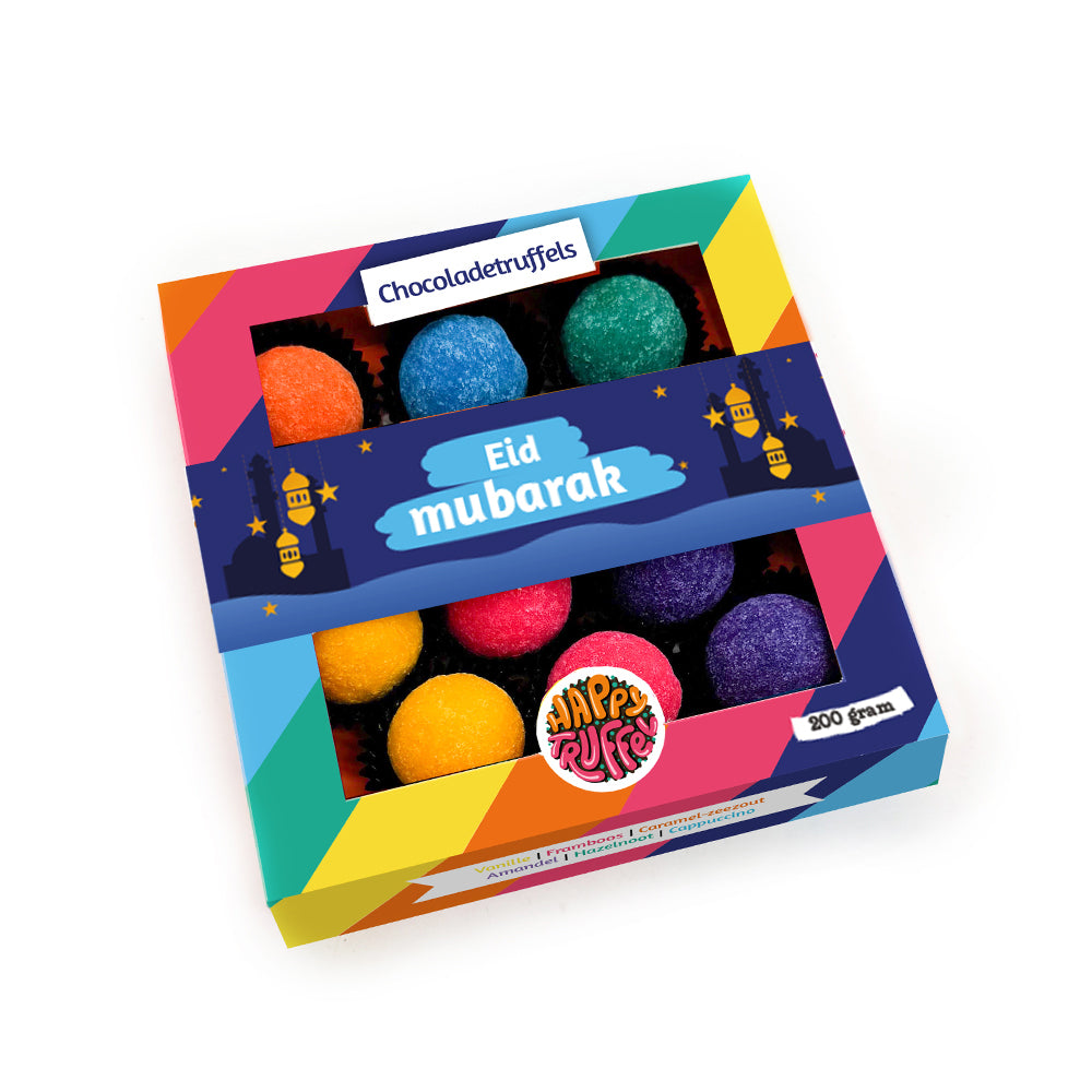 Chocoladetruffels - Mix "Eid Mubarak" (12 truffels) 200 gram