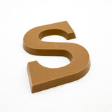 Caramelchocolade met zeezout chocoladeletter (150 gram) [Plasticvrij]