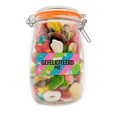 Snoeppot weck "Gefeliciteerd Pot" mix snoep (1000 ml)