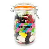 Snoeppot weck "Gefeliciteerd Pot" mix snoep (1000 ml)
