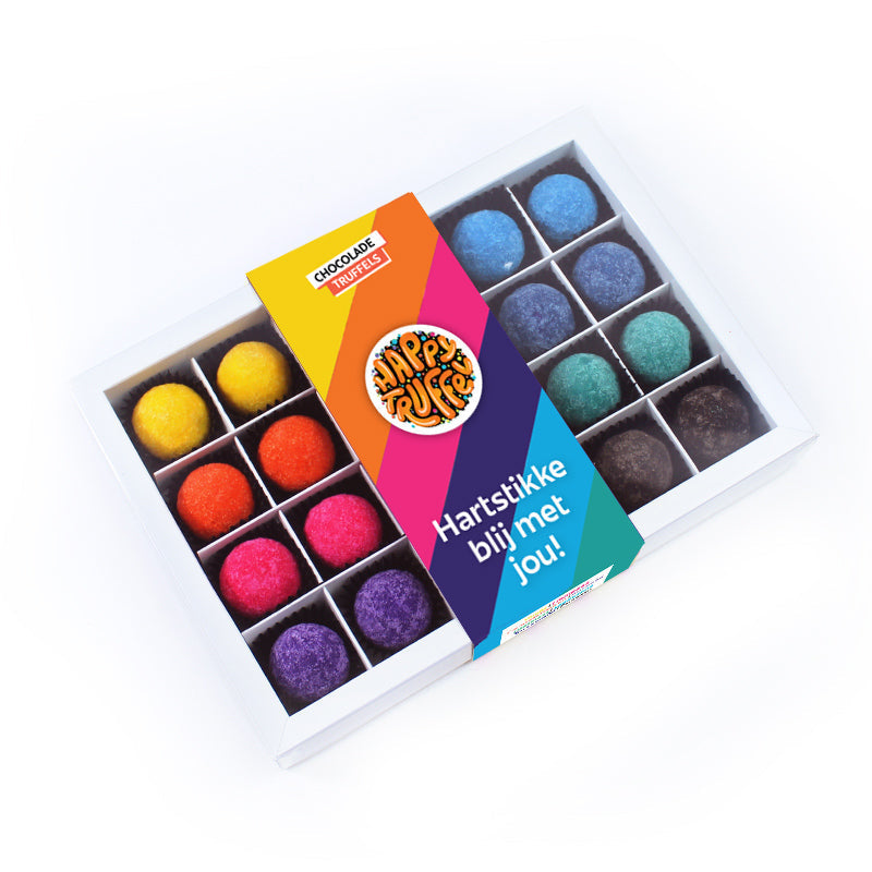 Chocoladetruffels - Mega Mix "Hartstikke blij met jou" (24 truffels)