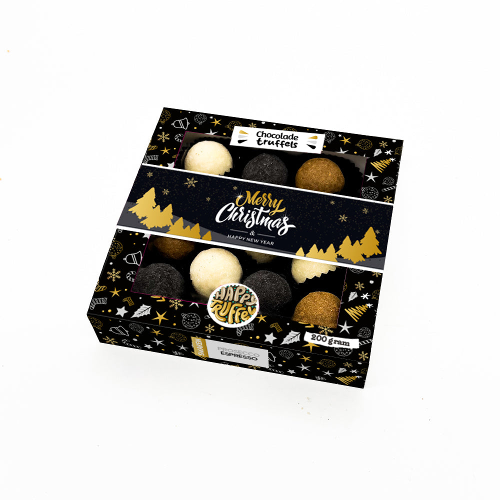 Chocoladetruffels - Merry Christmas special (12 truffels) 200 gram