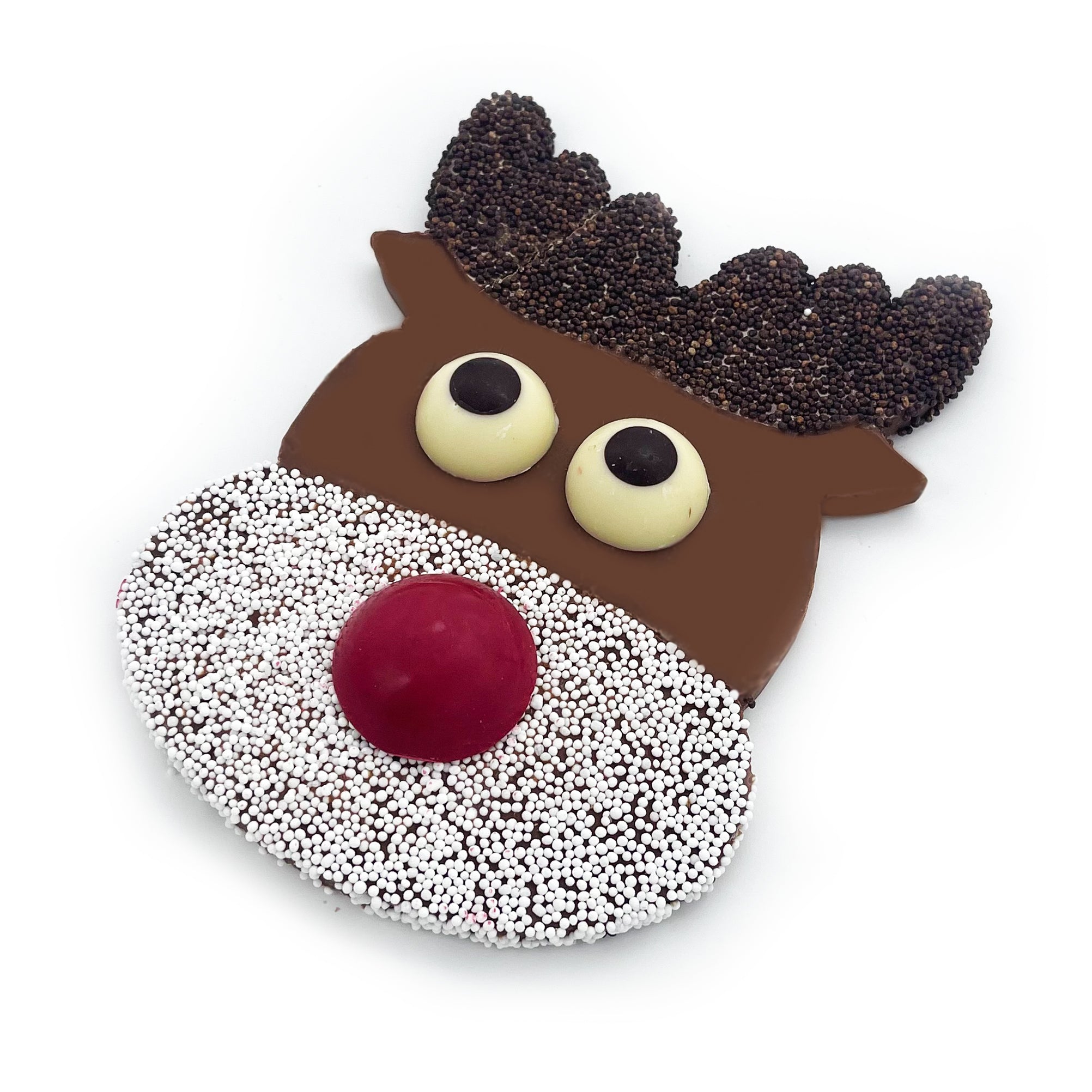 Chocolade Rendier "Merry Christmoose" (200 gram) [Plasticvrij]