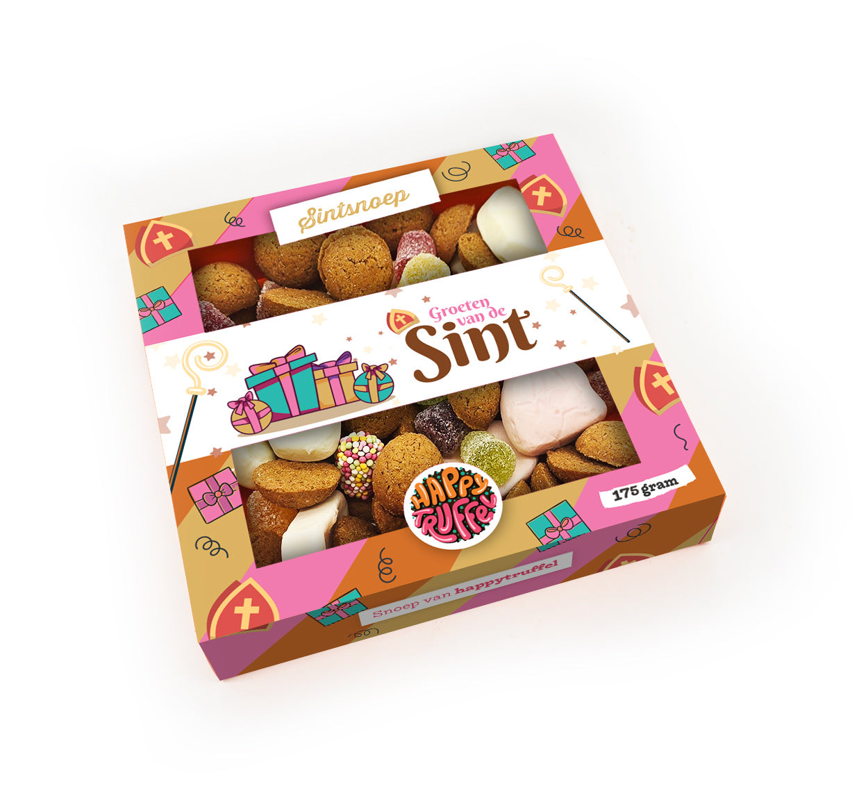 Snoeppakket “Groeten van de Sint” strooigoed (175 gram) – Limited Edition