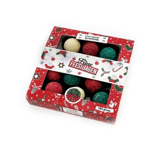 Chocoladetruffels - Fijne feestdagen editie (12 stuks)