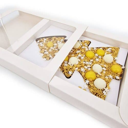 Chocolade Happy Kerstboom goud (180g) Limited Edition