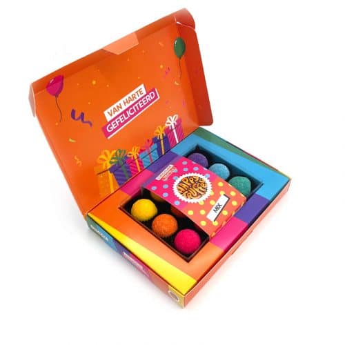 Chocoladetruffels Giftbox "Gefeliciteerd"