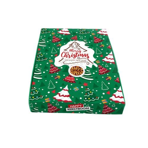 Chocolade Happy Kerstboom goud giftbox (180g)