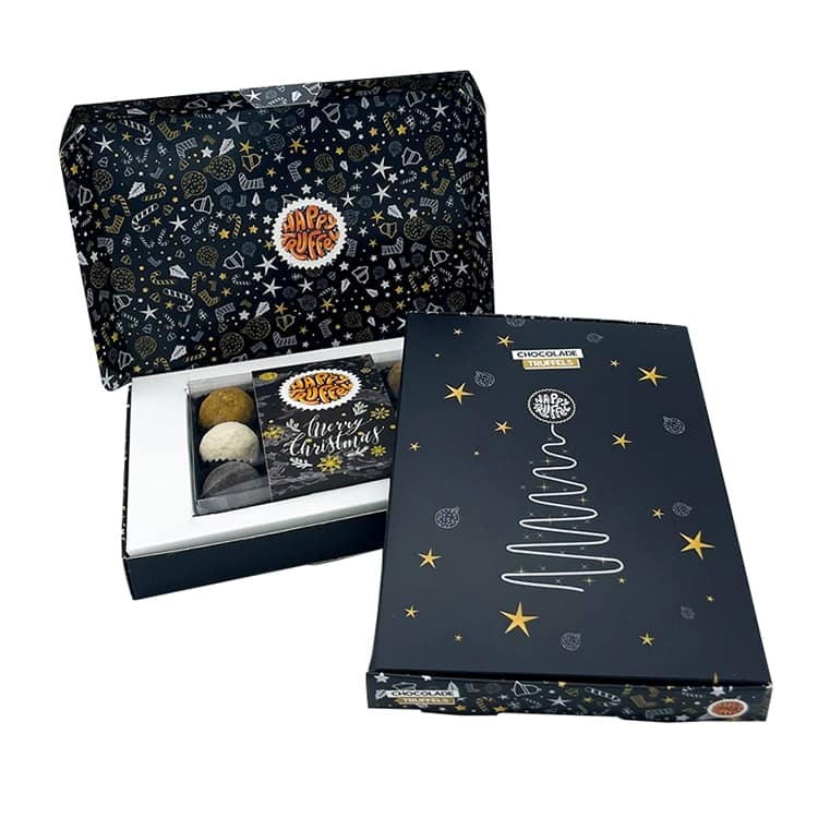 chocoladetruffels fijne feestdagen giftbox