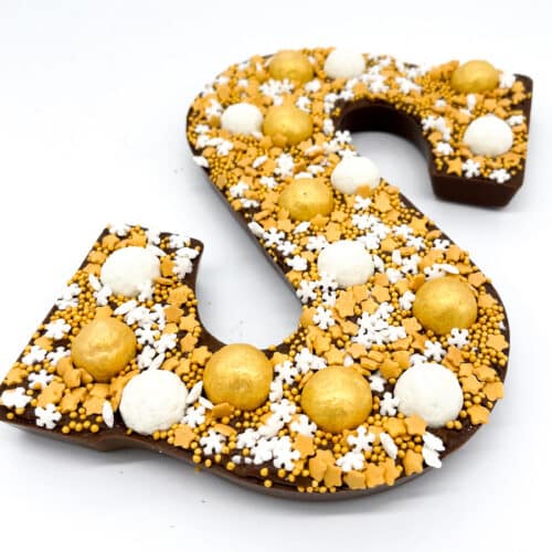 Chocolade Happy Chocoladeletter goud (250g)