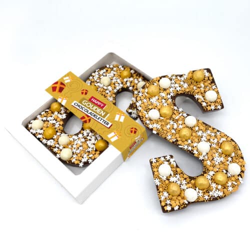 gouden chocolade letter