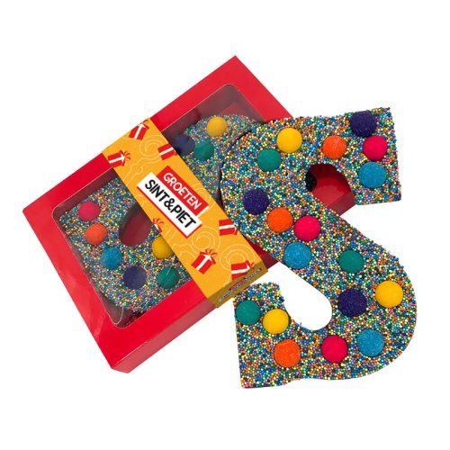 Chocolade Happy Chocoladeletter "Groeten Sint en Piet" (250g)