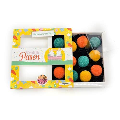 Chocoladetruffels - Paaseditie - Vrolijk Pasen (12 stuks)