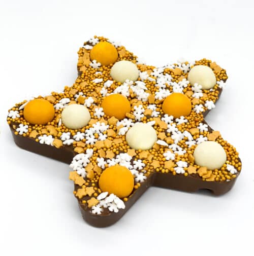 Chocolade Gouden Happy Christmas Ster (150g)