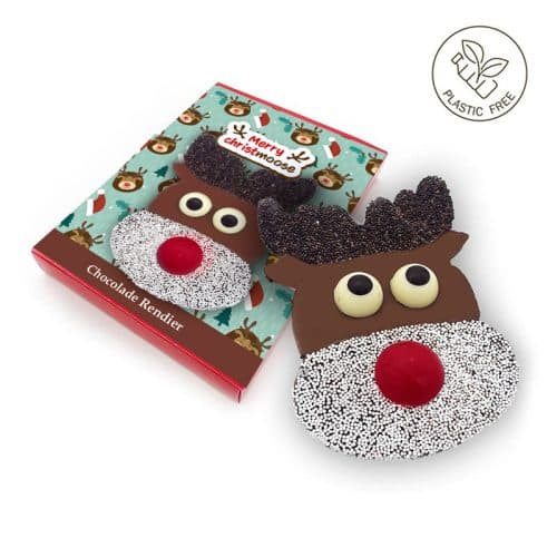 Chocolade Rendier "Merry Christmoose" (200g) - Limited Edition
