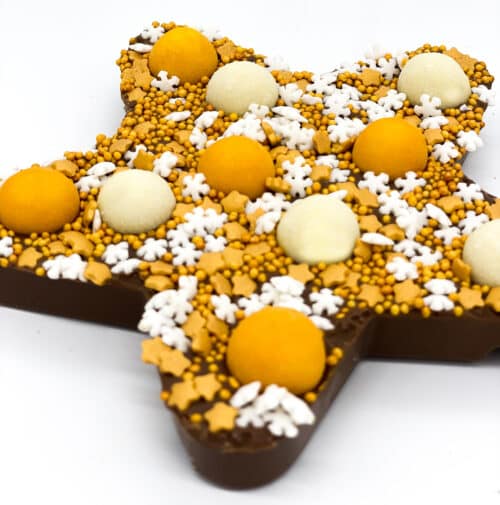 Chocolade Gouden Happy Christmas Ster (150g)