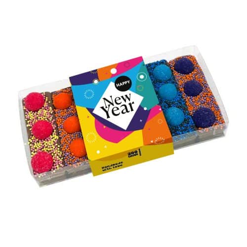 Happy New Year proeverij chocoladereepjes (200 gram)