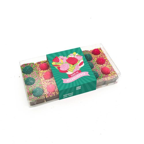 Voor de allerliefste proeverij chocoladereepjes (200 gram)