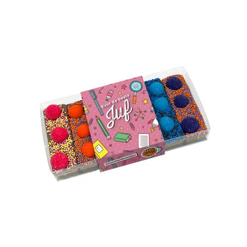 Chocoladereepjes proeverij "Voor de beste Juf"