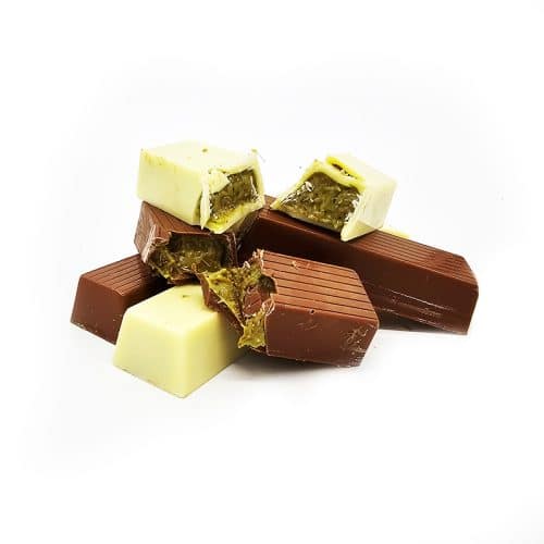 Dubai Pistache Knafeh mix chocoladereepjes (6 stuks)