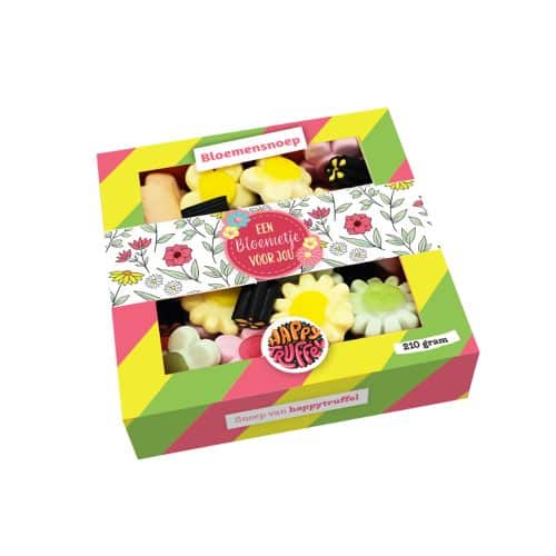 Snoeppakket "Een bloemetje voor jou" Bloemen snoep (210 gram)