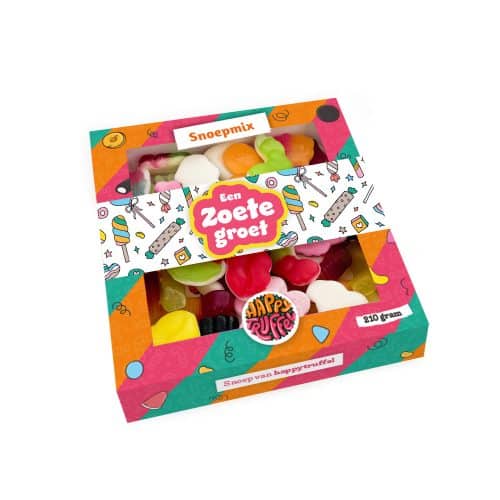 Snoeppakket "Een zoete groet" mixsnoep (210 gram)