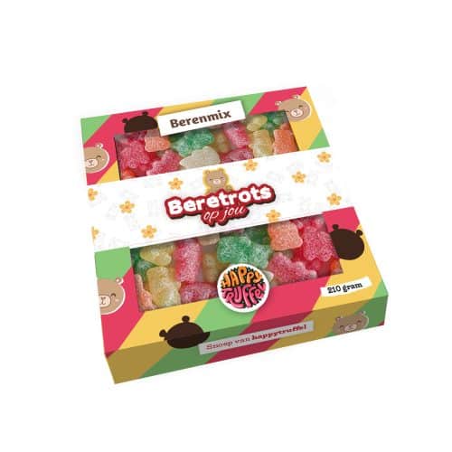 Snoeppakket “Beretrots op jou” zure beren snoep (210 gram)