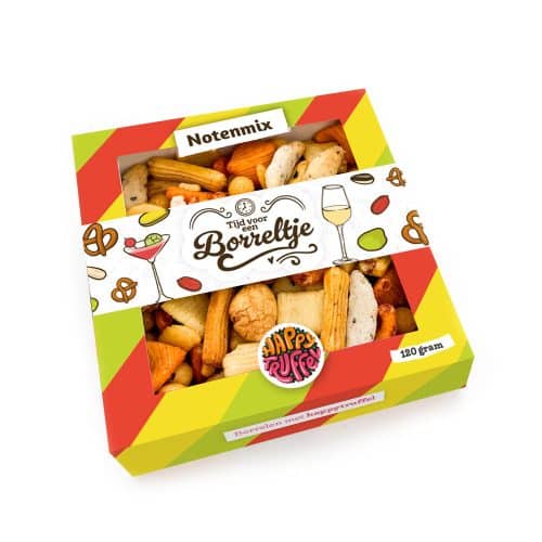 Borrelpakket “Tijd voor een Borreltje” borrelmix (120 gram)
